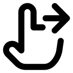 Swipe Right Hand SVG Icon